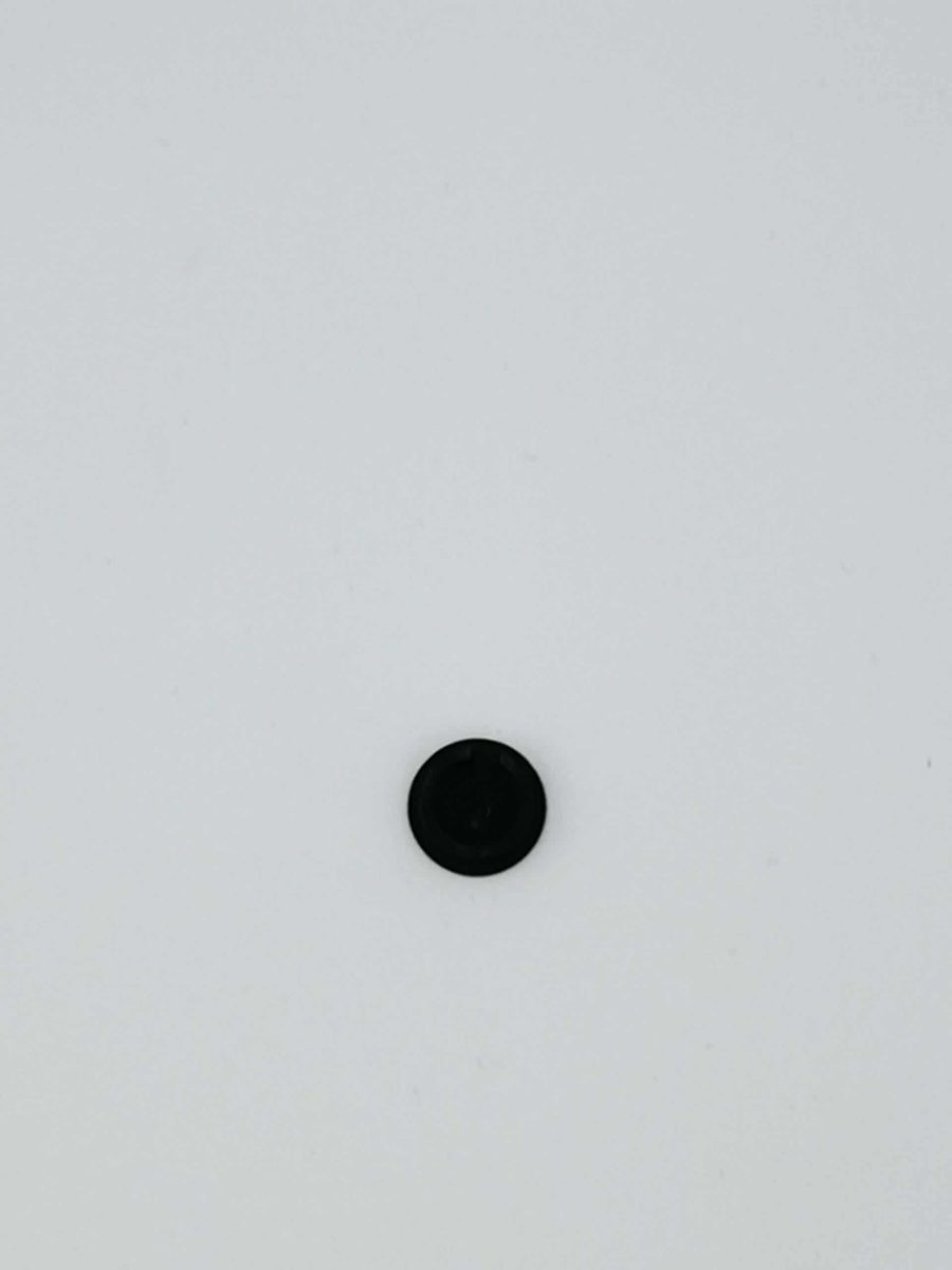 POTENTIOMETER KNOB CAP BODY BLACK, DIA19MM WITH WHITE INDICATOR, 6.4MM SHAFT - 465-9448 (Botom View)